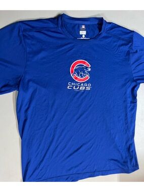 Chicago Cubs MLB T-Shirt Men’s Large Blue Athletic Logo Tee Genuine Merchandise